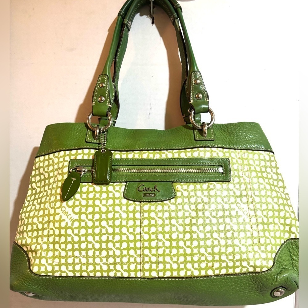 Coach vintage CC signature print canvas satchel handbag